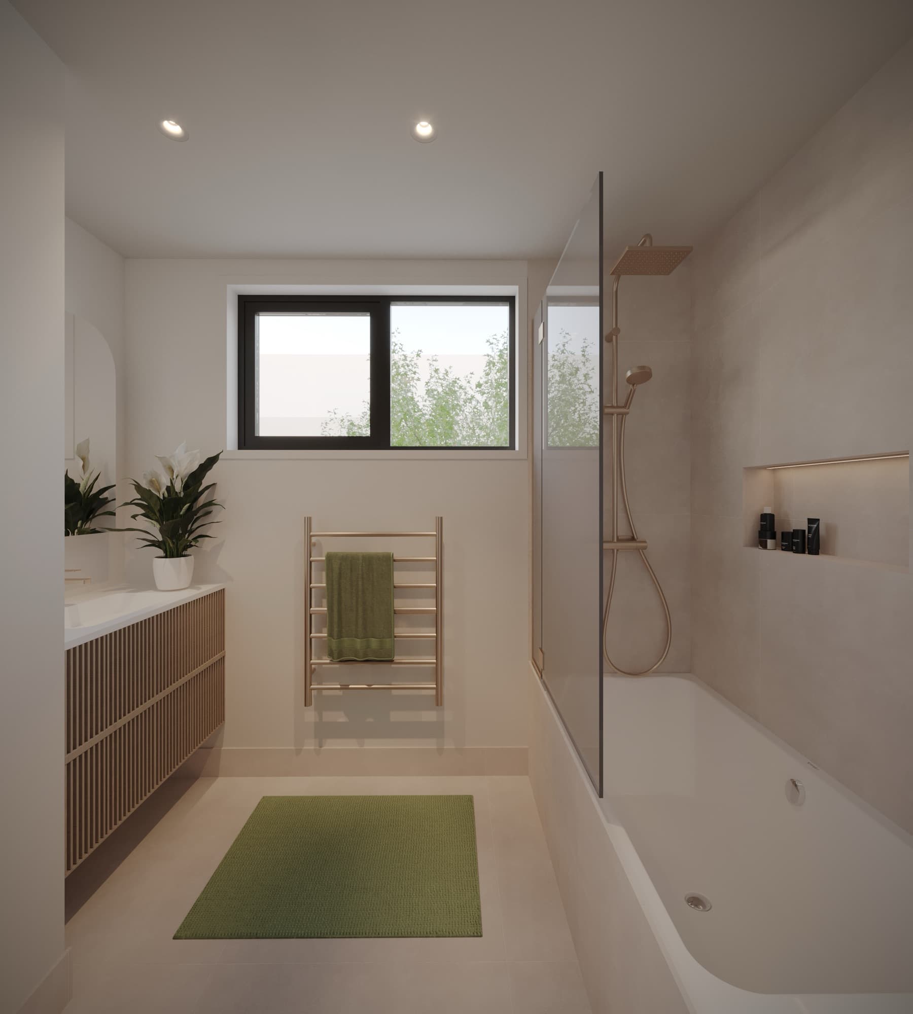 Interior render of a Molyneux bathroom