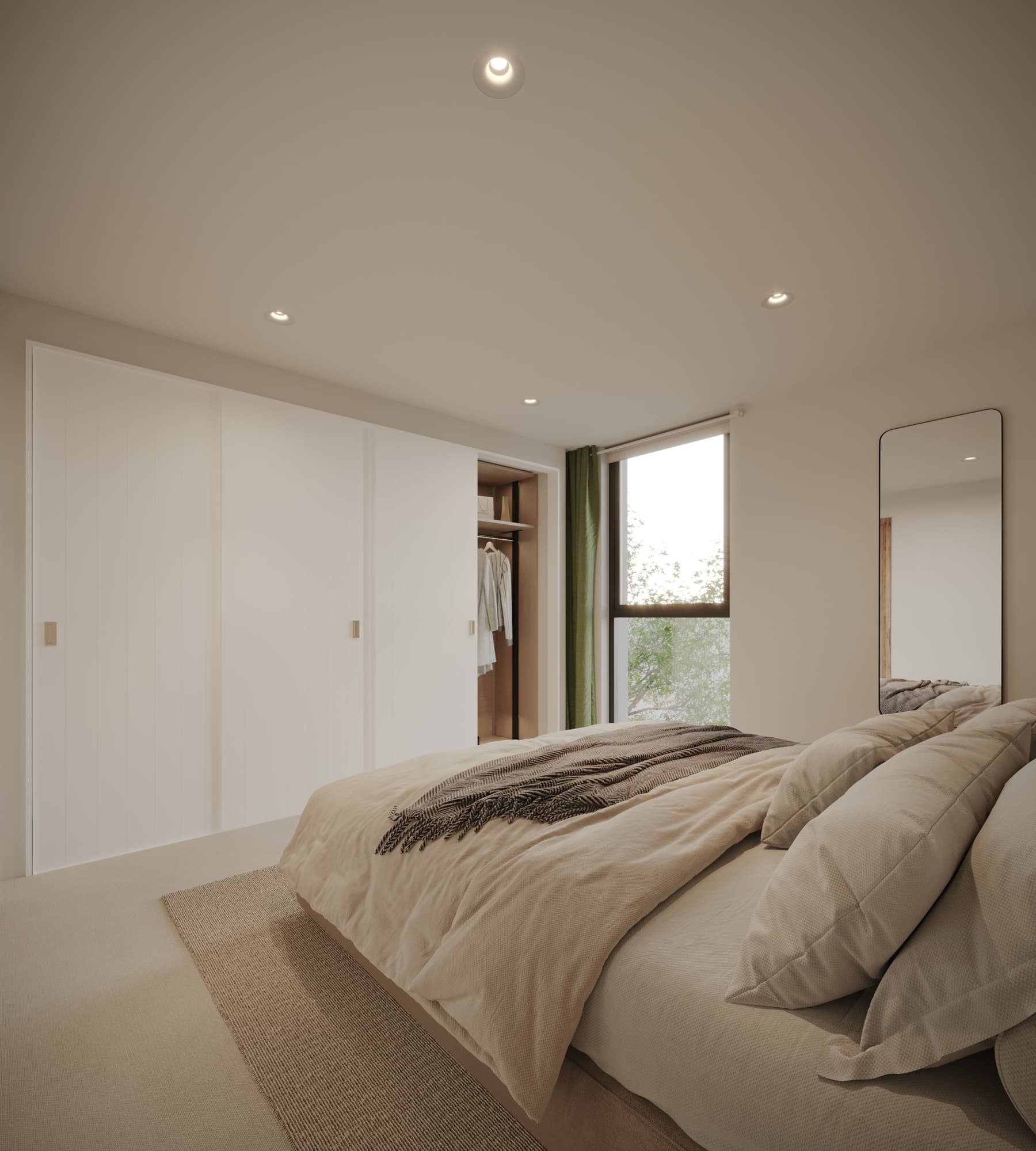 Interior render of a Molyneux bedroom
