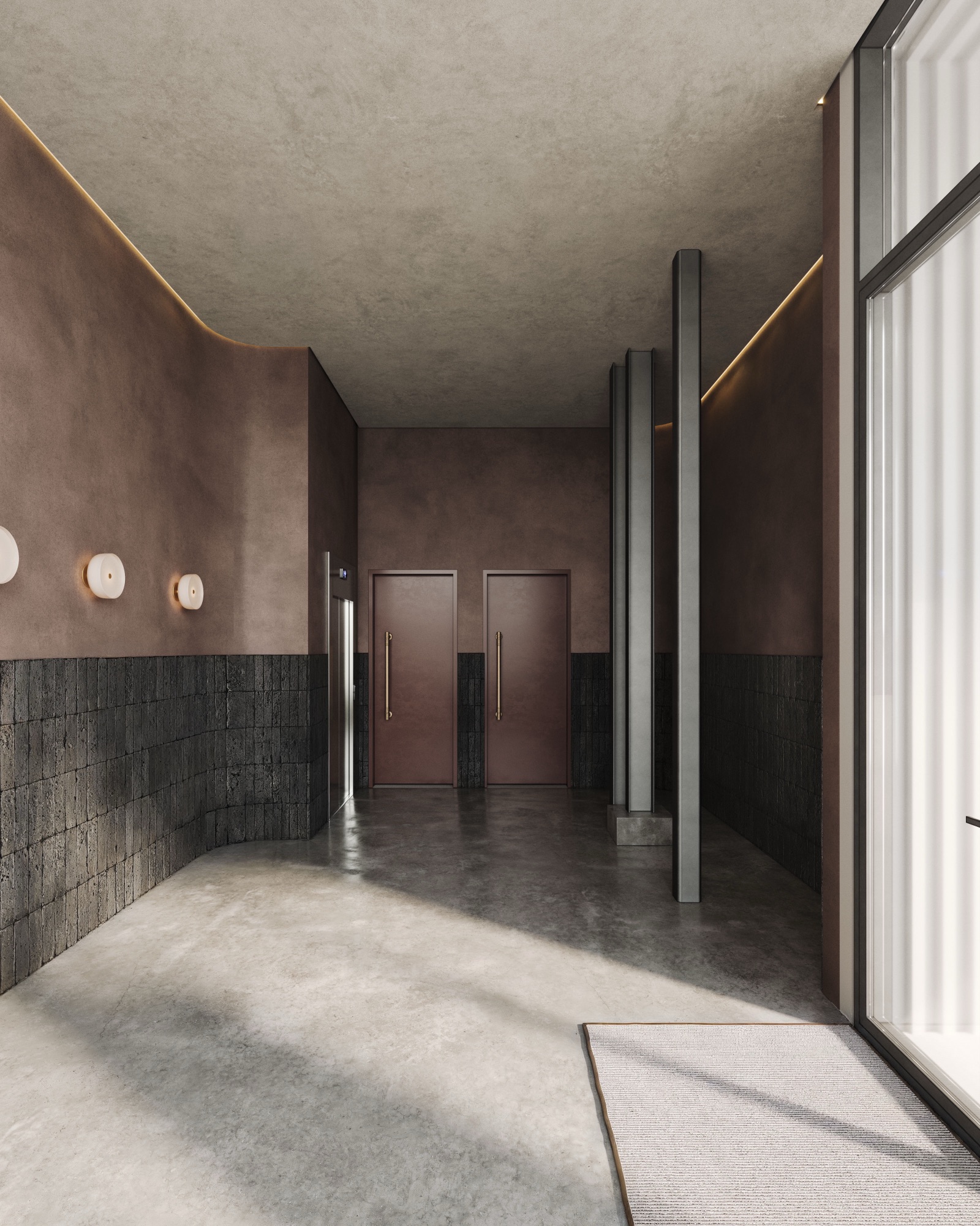 Photorealistic render of the Drake Street lobby by Render Works