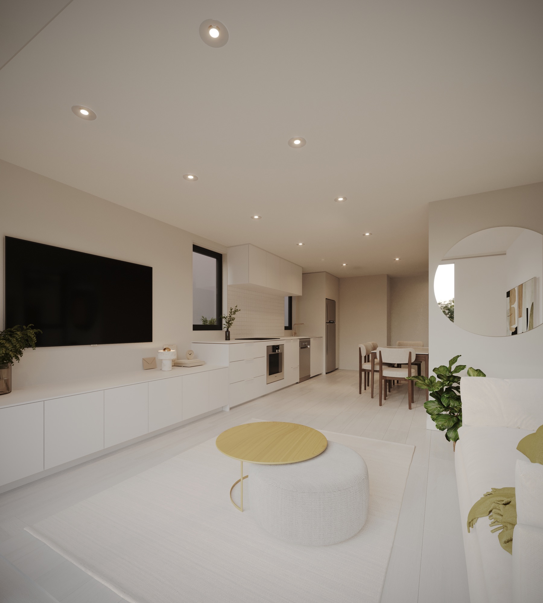 Interior architectural render of a Molyneux living space by Render Works